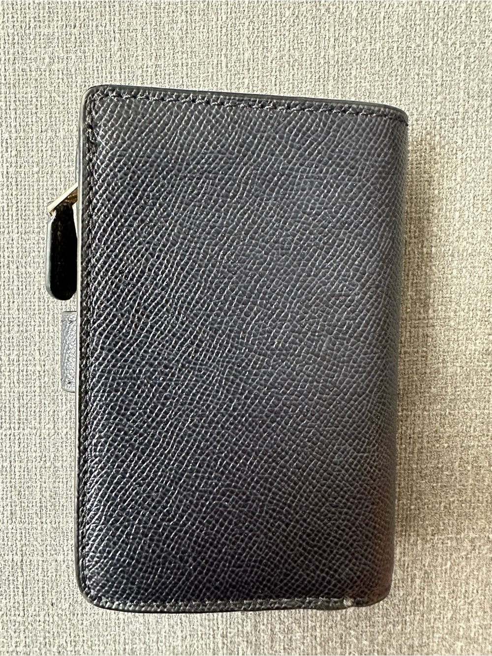 Coach Pebbled Leather Compact Wallet in Midnight Blue - Picture 3 of 10
